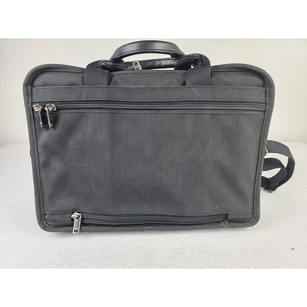 Tumi Alpha Organizer Laptop Briefcase Ballistic Nylon Bag‎ 26141D4 Black *READ*